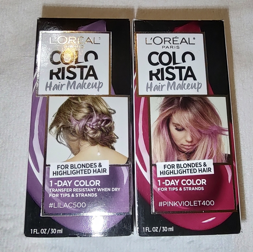 L'Oreal Paris Hair Makeup Temporary 1-Day Hair Color for Blondes, Lilac & Pink